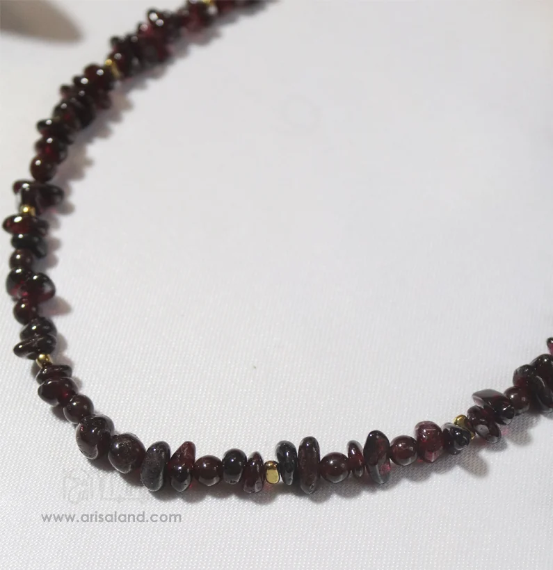 G-02 گردنبند و گوشواره گارنت کد 12 - Image 2