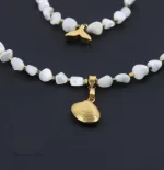 ست صدف باروک با آویز دم وال و صدف طلایی کد 161 - Image 5