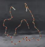 بند عینک و دستبند نگین قرمز