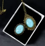 گردنبند و انگشتر فیروزه برنز کد 112 - Image 3