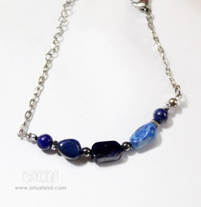 laj-n-02 ست لاجورد با آویز منشور کد 67 - Image 4