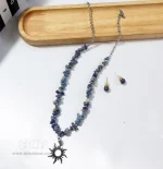 گردنبند و گوشواره لاجورد