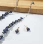 ست گردنبند و گوشواره لاجورد کد 116 - Image 2