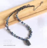 گردنبند لاجورد و آویز لابرادوریت کد 502 - Image 5