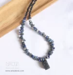 گردنبند لاجورد و آویز لابرادوریت کد 502 - Image 2