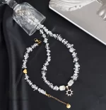 گردنبند و دستبند کوارتز سفید