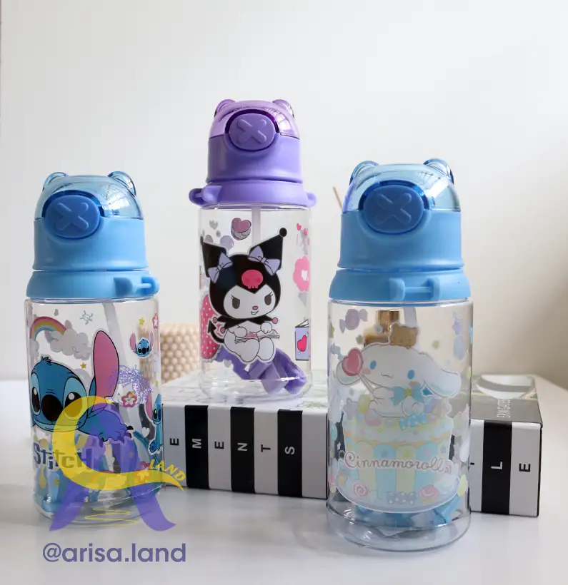 bottle-c-04 قمقمه 600 میل نی دار طرح کرومی و دوستان