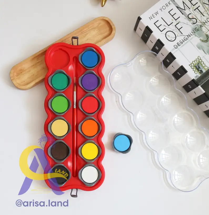 watercolor-01 آبرنگ 12 رنگ فونزل سری creative - Image 2