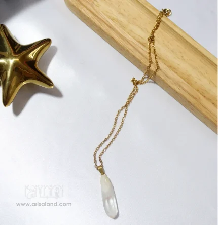 گردنبند با آویز سیترین راف