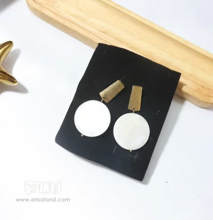 گوشواره صدف گرد