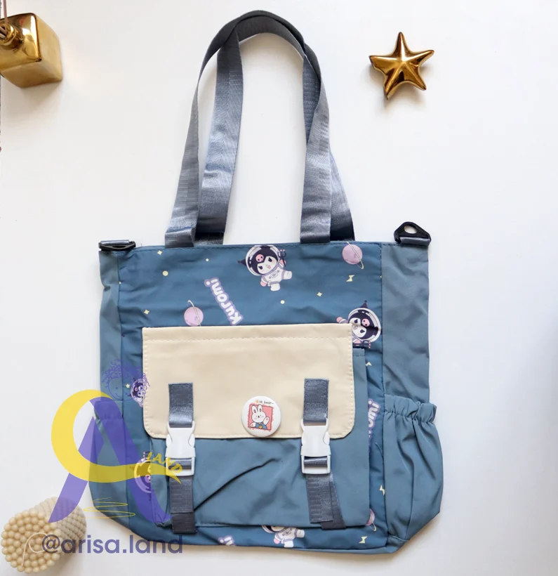 kif-kuromi-02 کیف دوشی و دستی کرومی پیکسل دار - Image 2