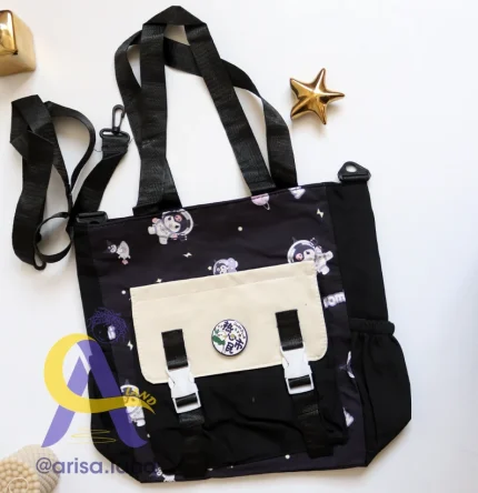 کیف دوشی و دستی کرومی پیکسل دار