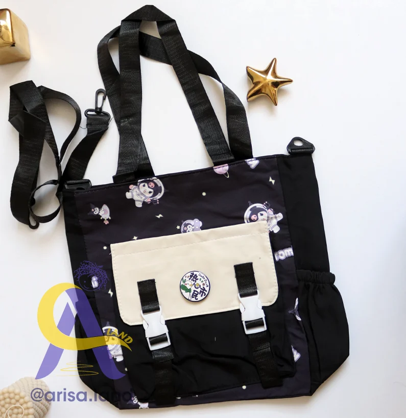 kif-kuromi-05 کیف دوشی و دستی کرومی پیکسل دار