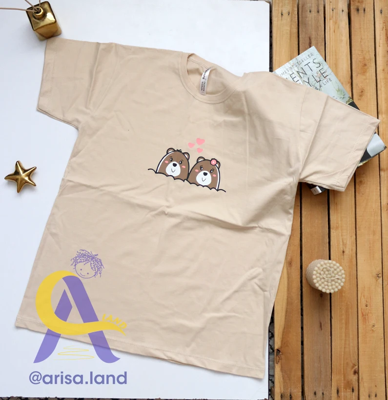 t-shirt-joje-a-02 تیشرت چاپی طرح خرس عاشق - Image 2