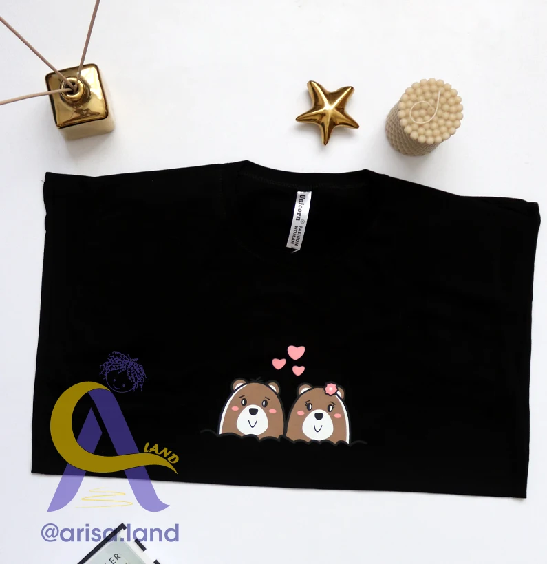 t-shirt-joje-a-03 تیشرت چاپی طرح خرس عاشق - Image 3