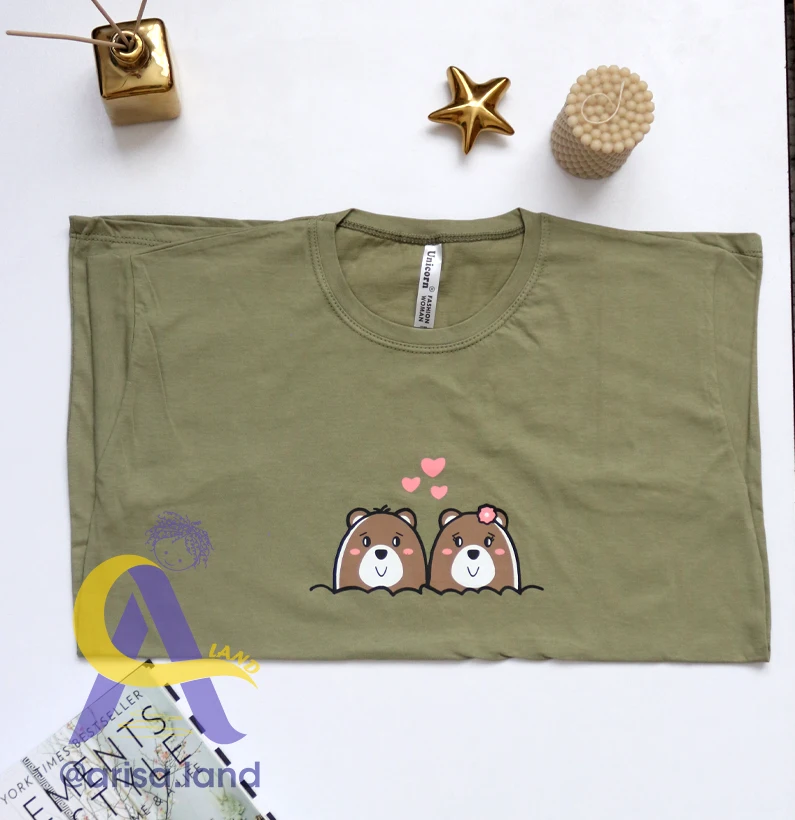 t-shirt-joje-a-04 تیشرت چاپی طرح خرس عاشق - Image 4
