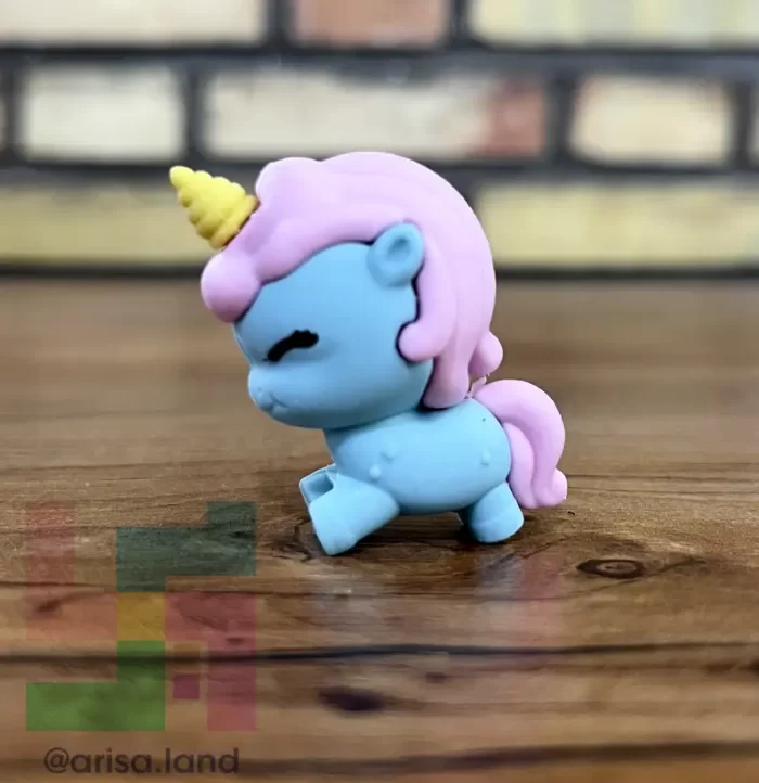 blue unicorn eraser