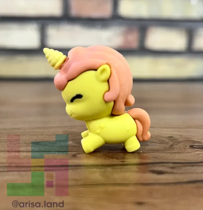 yellow unicorn eraser