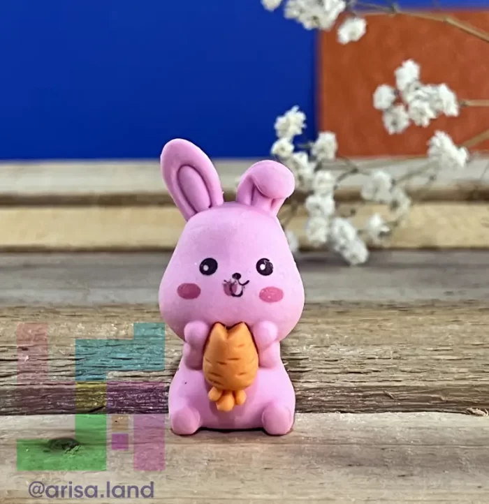 bunny eraser pink