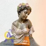 تندیس دختر مظلوم رنگ برنز