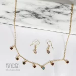 گردنبند و گوشواره استیل