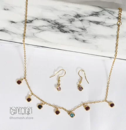 گردنبند و گوشواره استیل