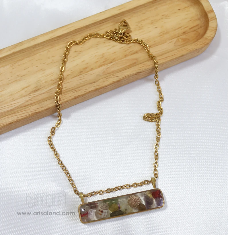 G-7 CHAKRA-02 گردنبند هفت چاکرا مستطیلی