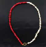 گردنبند صدف و مرجان با قفل ملوان