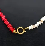 گردنبند صدف و مرجان با قفل ملوان کد 61 - Image 5