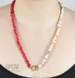 گردنبند صدف و مرجان با قفل ملوان کد 61 - Image 2