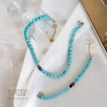 ست گردنبند و دستبند فیروزه مربع