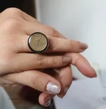 انگشتر رزین سکه پهلوی - Image 2