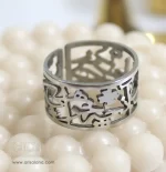انگشتر استیل شعر نوشته«در خود بطلب هر آنچه خواهی که تویی» - Image 2