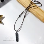 گردنبند با آویز سنگ یشم عباس آباد اصل