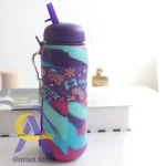 قمقمه سیلیکونی طرح اسکیت 600ml اسکول فنس