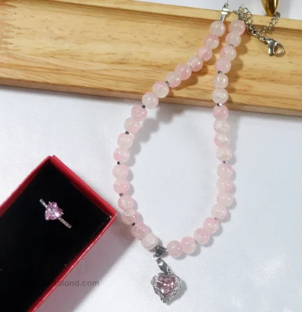 ست گردنبند و انگشتر کوارتز