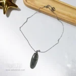گردنبند سنگ لابرادوریت بیضی