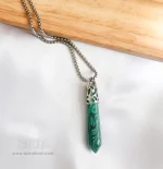 گردنبند آویز منشور مالاکیت کنگو (مرمر سبز) کد 232 - Image 2