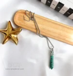 گردنبند آویز منشور مالاکیت کنگو (مرمر سبز) کد 232 - Image 3