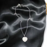 گردنبند کوارتز صورتی قلب