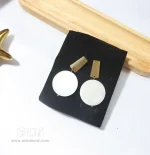 گوشواره صدف گرد