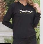 بلوز دورس یقه گرد گلدوزی بابونه - Image 9