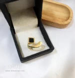 انگشتر برنجی با نگین مربع کد 295 - Image 4
