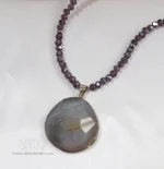 گردنبند عقیق کبود سلیمانی دراگون کد 505 - Image 2