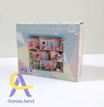 پازل سه بعدی خانه مینیاتوری چوبی DIY با LED - Image 3