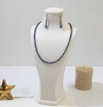 گردنبند و گوشواره یاقوت کبود اصل جواهری کد 302 - Image 4
