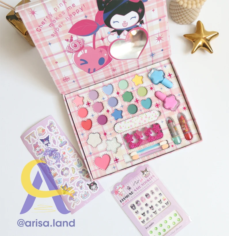 cosmetic-kuromi-01-03 ست لوازم آرایش طرح کرومی 25 در 1