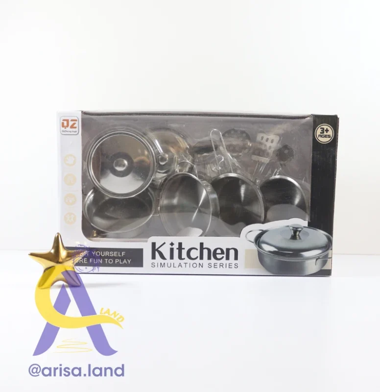 ست قابلمه و ظروف آشپزخانه فلزی کودک