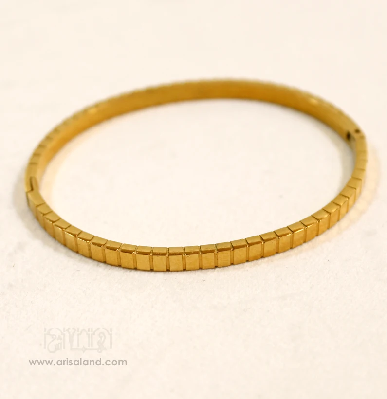 bangle-01 بنگل استیل طلایی