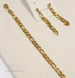 دستبند و گوشواره استیل طلایی - Image 3